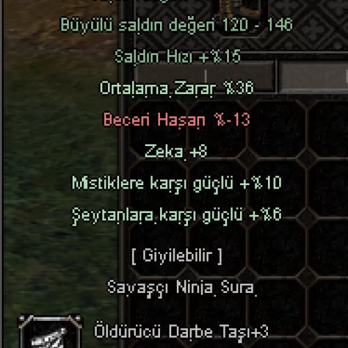  +8 DOLUNAY 8 ZEKA 36 AORT 5 EFSUN +3 TAŞLI